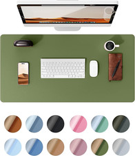 Leather Desk Pad Protector, Office Desk Mat, Large Mouse Pad, Non-Slip PU Leathe