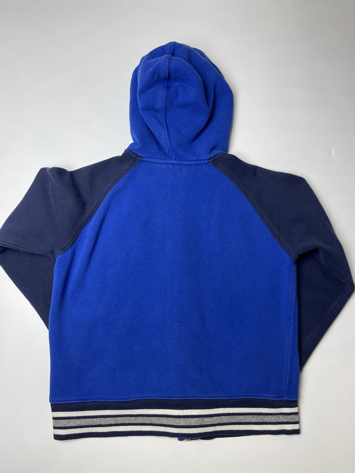 POLO Ralph Lauren blu grande pony giacca con cappuccio zip intera taglia small 8