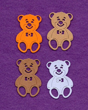 BEAR  3 die cuts scrapbook cards