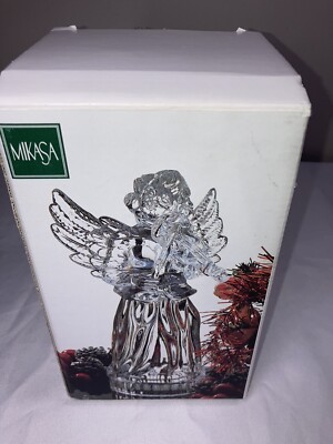 Vintage Mikasa Germany Crystal Angel Chorus 8  Violin In Box