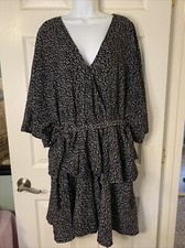 Nasty Gal Black & White Floral Dress Size 24
