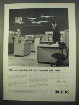 1963 NCR 315 Computer with CRAM Ad - Lockheed