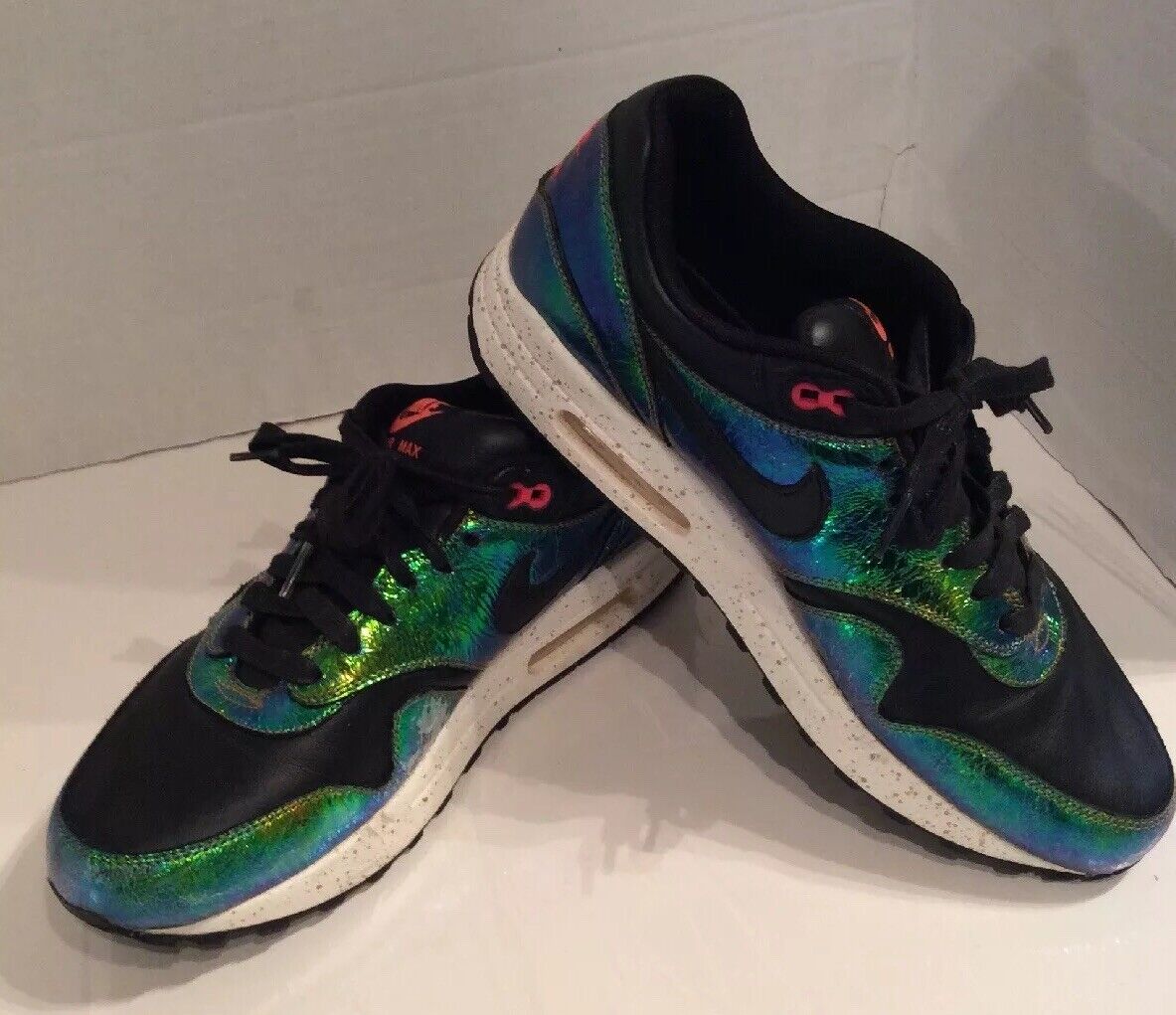 Nike Air Max Holographic Men’s 10.5 Black / Green… - image 1