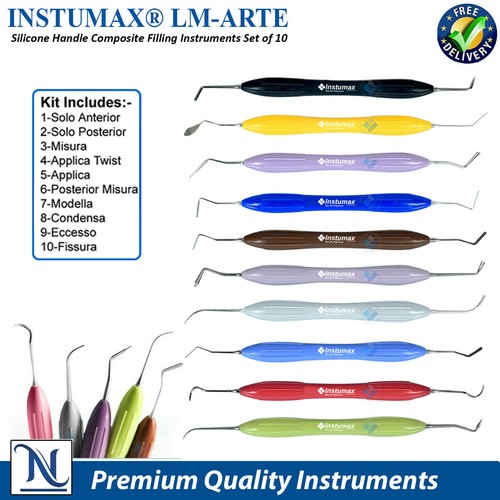 New Dental Composite Filling LAB Instruments Silicone Handle Colorful 10PCS/5PCS - Picture 9 of 19