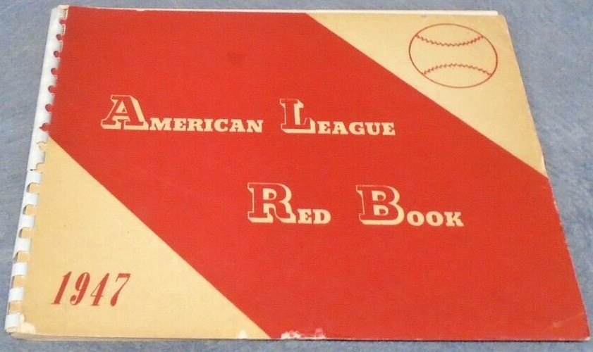 1947 BASEBALL OFFICIAL AMERICAN LEAGUE AL RED BOOK STATISTICS