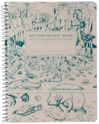 Decomposition Everglades College Ruled Spiral Notebook - 9.75 x 7.5 Journal w...