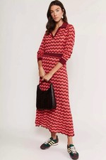 RIXO  Annie Striped Jacquard-Knit Midi Dress RRP £315.00