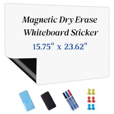 Magnetic Whiteboard Contact Paper Adhesive Dry Erase White 15.75" x 23.62"