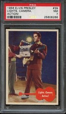 1956 TOPPS ELVIS PRESLEY #39 LIGHTS CAMERA ACTION PSA 7 *DS13651