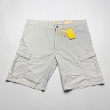 NEW Carhartt Force Broxton Cargo 11" Shorts Mens 44 Relaxed Fit Grey Ripstop