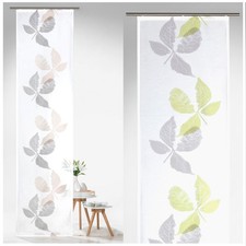 Schiebegardine Batist Pure Nature Blätter Flächenvorhang Gardine Ökotex Typ638