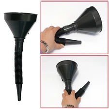 40oz Large Oil Funnel with Flexible Spout – Fuel Petrol Diesel Car