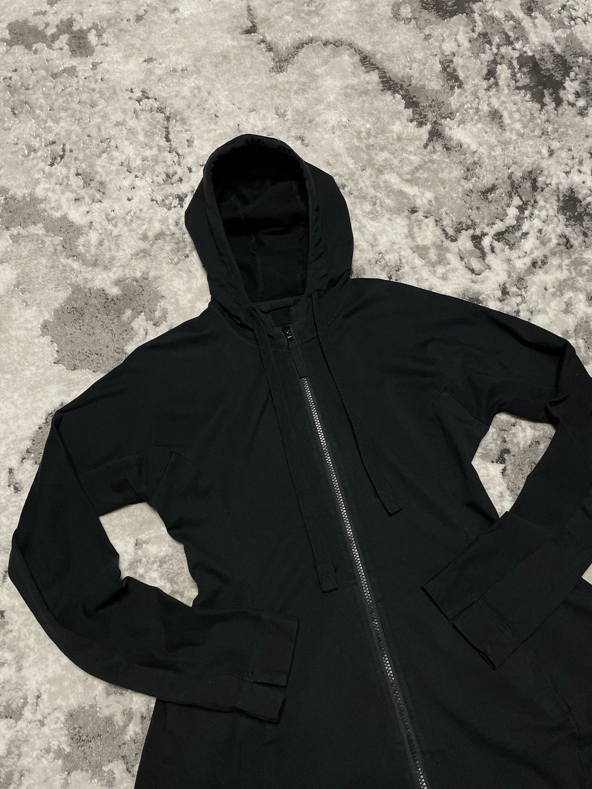 CHANEL Rarissima giacca con cappuccio Rundholz Black Label 617 Y2K Gothic Avant Garde nera XS