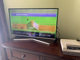 Original Nintendo NES Console w/ Excitebike Game & Booklet ONLY!! Works - READ!!