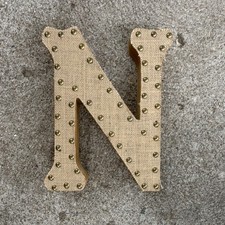 Letter N Wall Hanging.  11 1/2  x 9  
