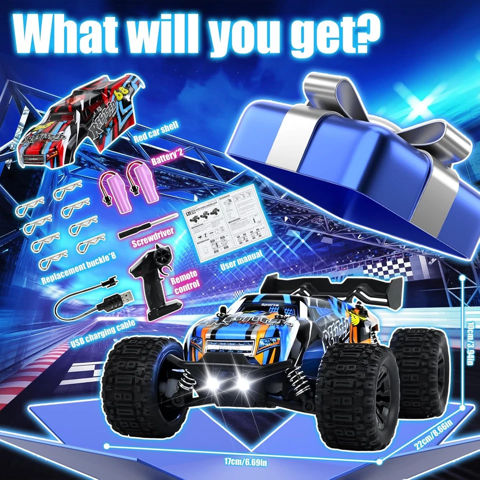 1:20 Macchina Telecomandata per Bambini, 20KM/H Monster Truck Telecomandato, 2.4 - Immagine 2 di 4