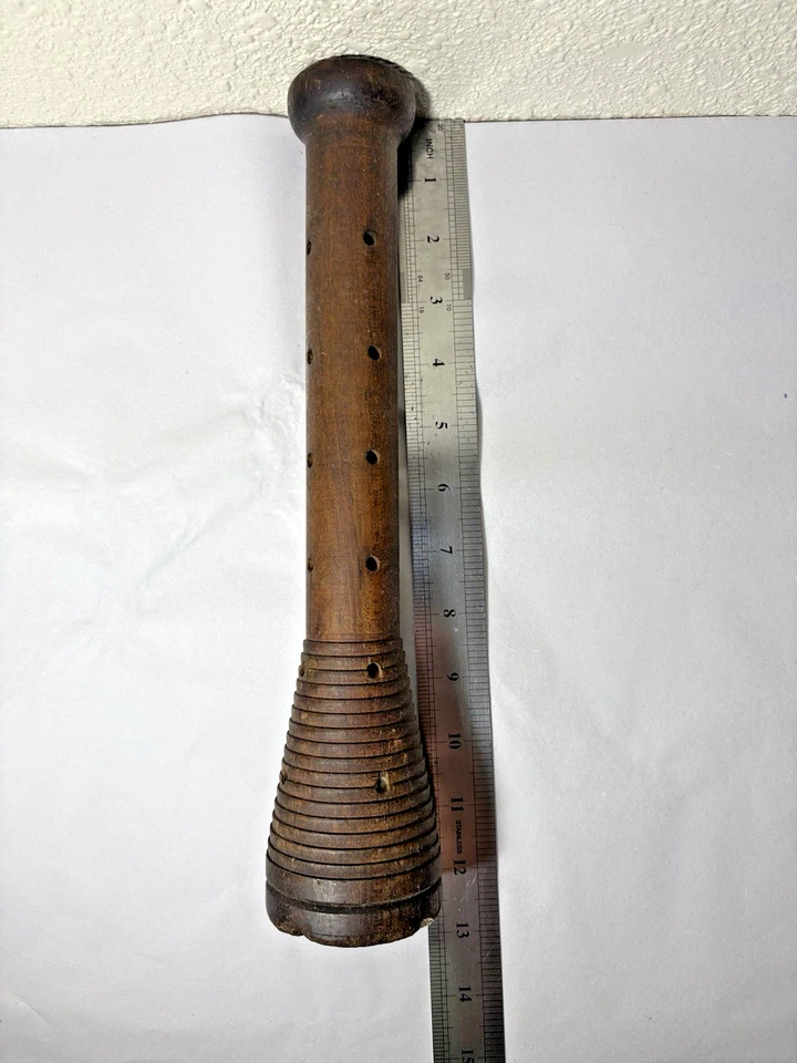 Antique Wood Beehive Bobbin Spool Textile Sewing Tool 12” - Image 2 of 4