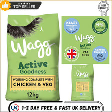 Wagg Active Goodness Complete Dry Adult Dog Food Chicken & Veg 12kg - For All 1.08 per kilo