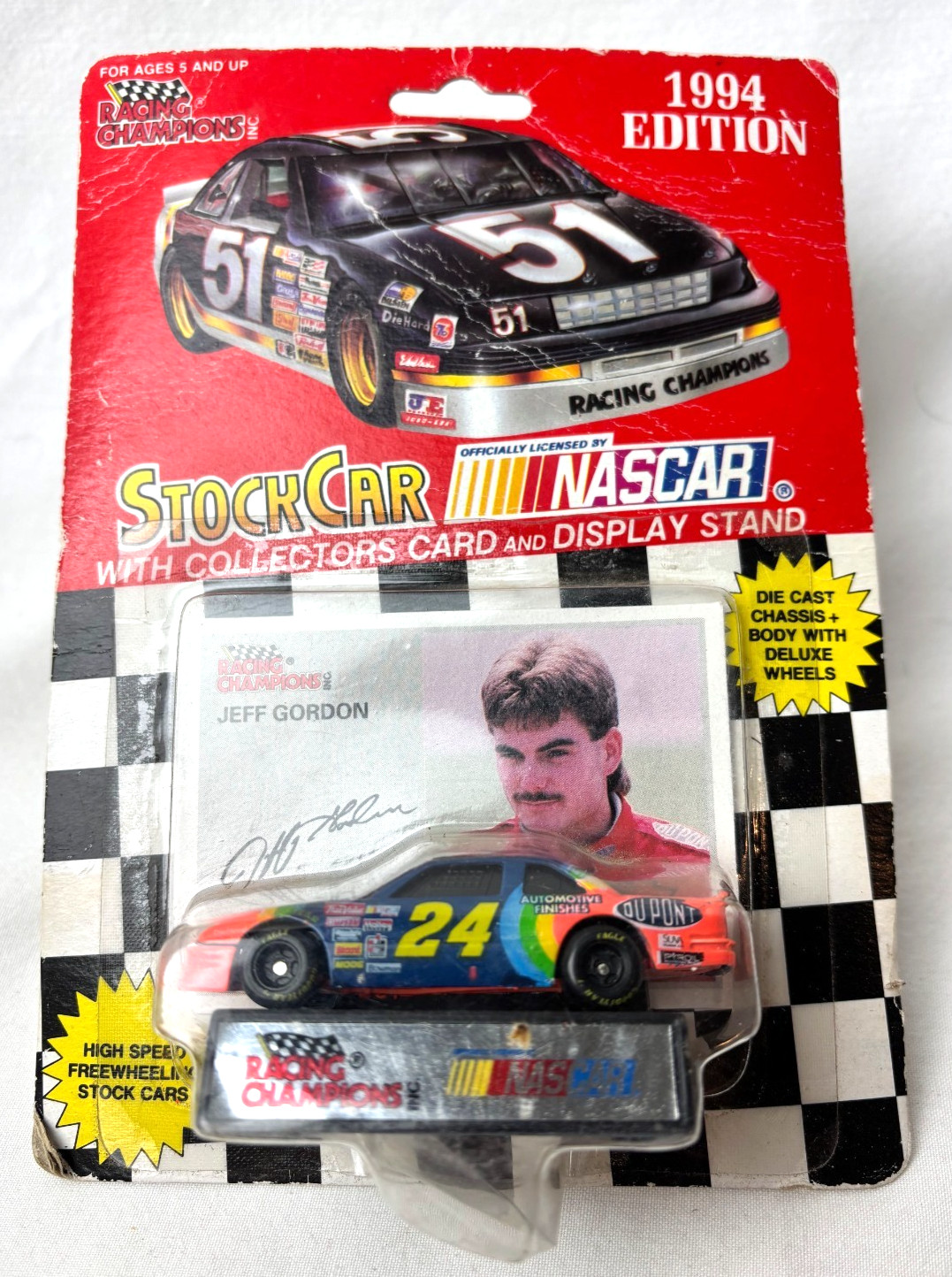 Racing Champions Jeff Gordon #24 1994 Edition Nascar Stock Car And Trading Card