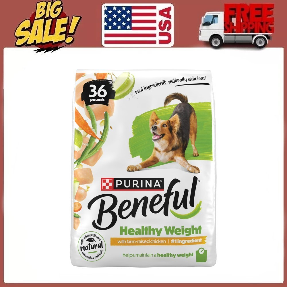 Purina Beneful Healthy Weight with Farm-Raised Chicken Natural Dog Food, 36 lb