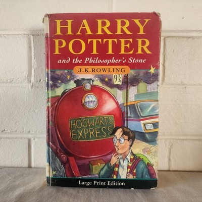Harry Potter and The Philosopher's Stone Large Print Edition HC Book 1st Edition