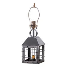 Irvins Country Tinware Colonial Lamp Base in Smokey Black