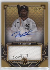 2022 Topps Triple Threads Single Jumbo Relics Gold 8/25 Tim Anderson Auto g2d