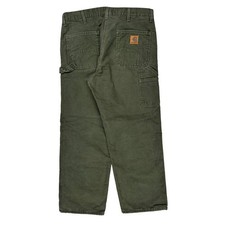 Carhartt Carpenter Pants - 38W 30L Green Cott...