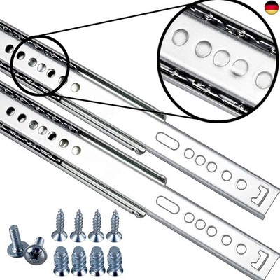 Stahlia Schubladenschienen 27mm x 246 mm (1 Paar) Teilauszug Schubladenauszug