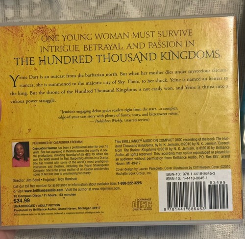 N. K. Jemisin The Inheritance Trilogy Book 1 And 2 Audiobooks On Compact Disc - Foto 3 di 11