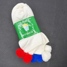 VTG Pom 80's 90's Socks 3pk Tennis 4-10.5 NOS Women's Low Cut Ankle Golf USA