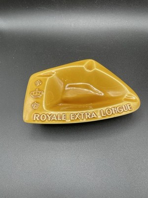 Vintage French Faience Ashtray Royale Extra Longue Céram France Mid Century