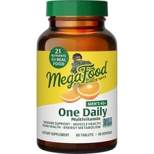 MegaFood Mens 40+ One Daily Multivitamin 60 t...
