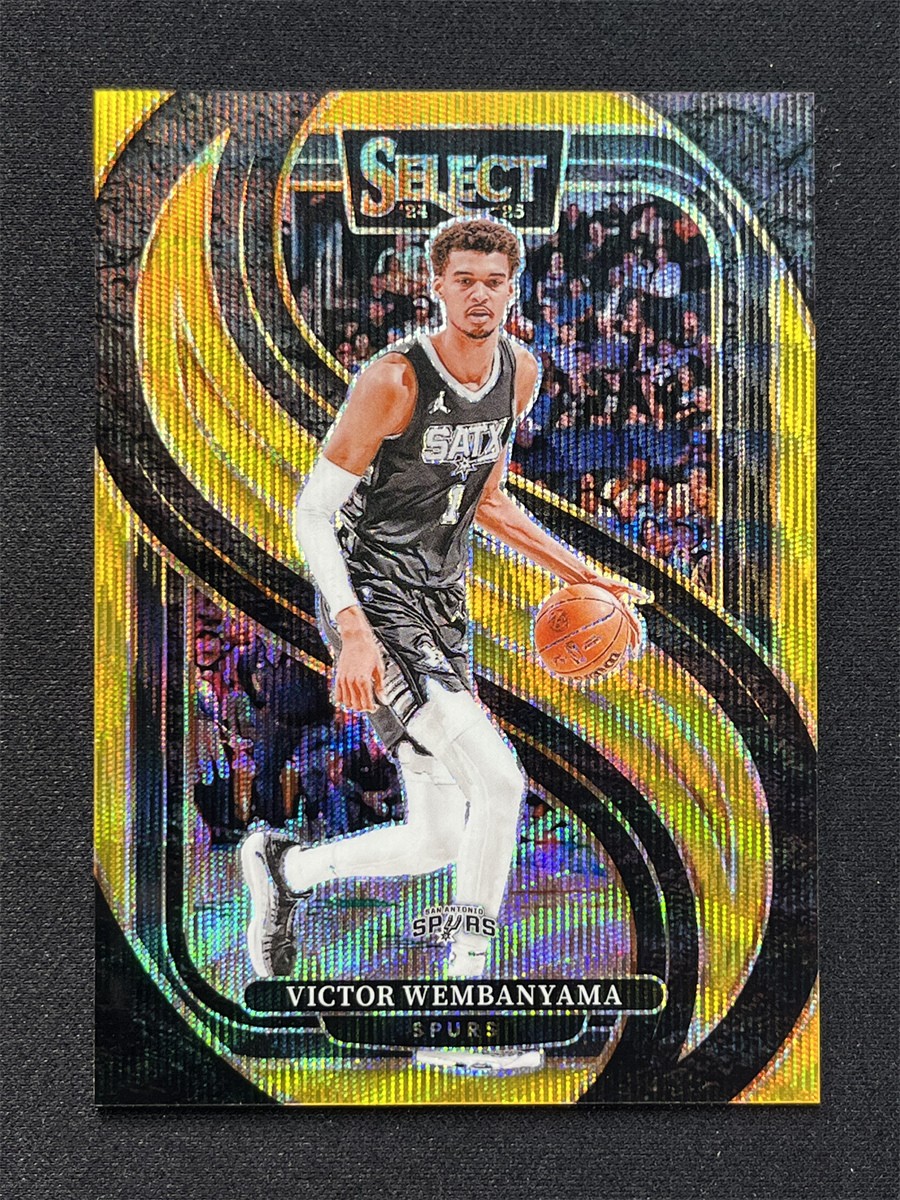 2024-25 Panini Select Victor Wembanyama #102 Premier Level Gold Wave Prizm /10
