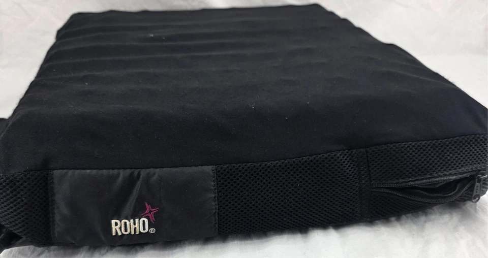 Numotion Roho 黑色轮椅填充舒适座椅靠垫 — 第 2/4 张图片