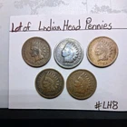 Lot Of 5 Lndian Head Pennies 1 cent Great part of history #LH8