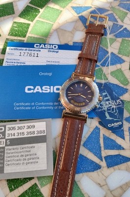 Vintage LCD Digitaluhr Casio AD-710 Oceanus mit Etikett und Handbuch Nos