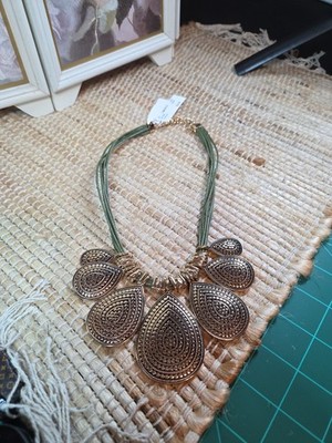 Dune And Willow 18'' Corded Metal Medallion Necklace NWT