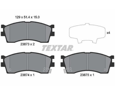 Bremsbeläge vorne für Kia Rio Clarus Sephia Roadstar TEXTAR 2387301 Bremsklötze