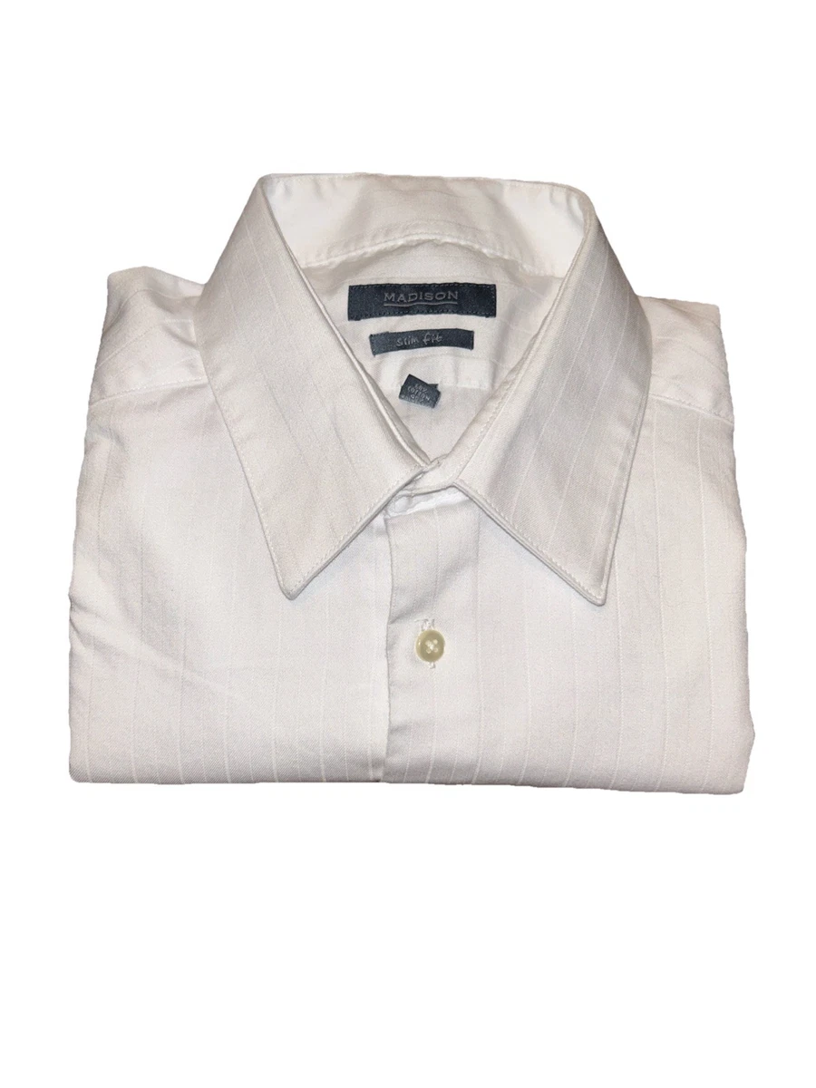 madison slim fit dress shirt Blue Dress Shirt Fine Twill Custom Fit main image 0