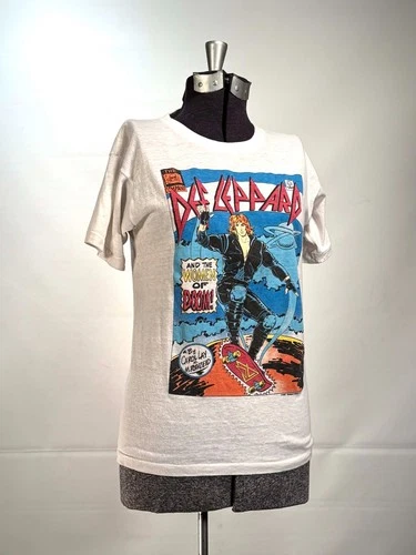 80s Def Leppard Hysteria Concert T-shirt - M 1980s vintage concert t-shirt, vintage, single stitch, B+ condition