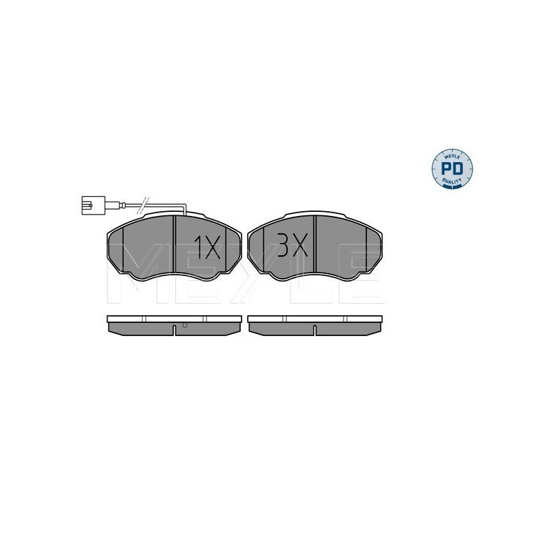MEYLE 025 239 1719/PD Brake Pads Set Front for Ducato Boxer JUMPER