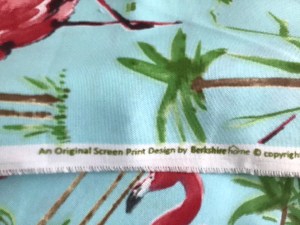 Tela exterior Berkshire flamenco aguamarina rosa verde por yarda Foto 4 de 4