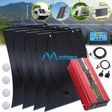 Mono Solar Panel Kit 200W 400W Flexible with 5000W Power Inverter for RV Rooftop