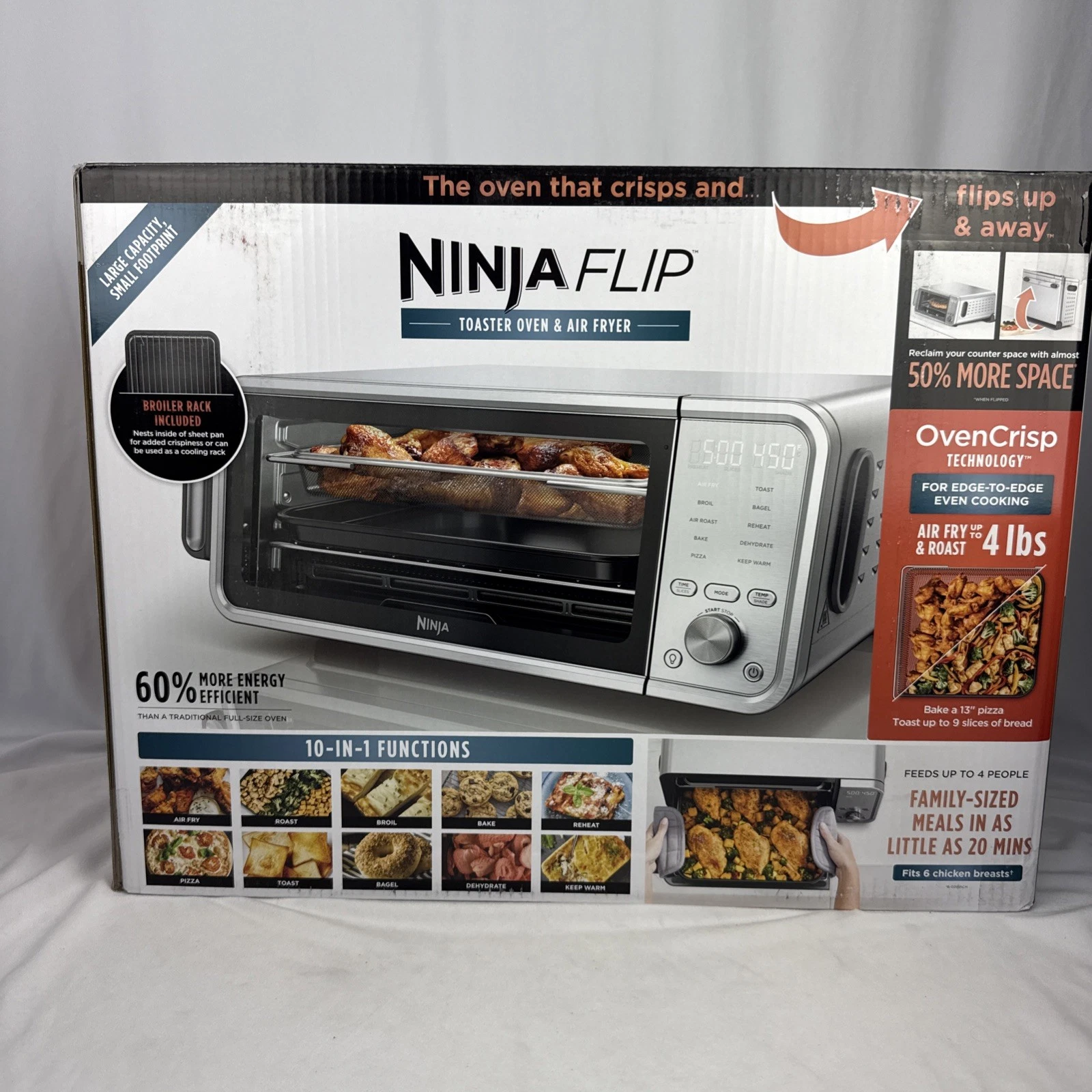 Ninja Foodi 10-in-1 Flip Air Fryer Toaster Oven 1513024
Opens in a new window or tab