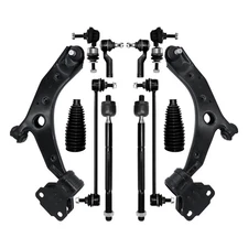 12pc Kit for 2010-2012 Mazda 3 Front Lower Control Arms Tie Rod Links Suspension