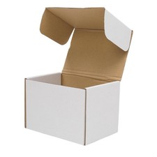 50 - 6x4x4 White Corrugated Shipping Mailer Carton Packing Fold Box for FedEx