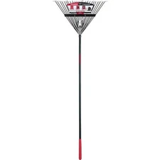 Razor-Back 51 In. Fiberglass Handle 24-Tine Steel Rake Lawn Leaves Yard Garden