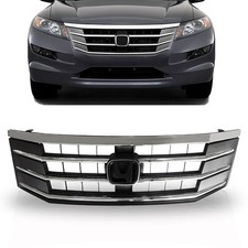 Front Bumper Grille Upper Mesh Grill Chrome For 2010 2011 Honda Accord