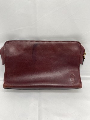 *SALE* Burgundy Leather Cartier Clutch Purse